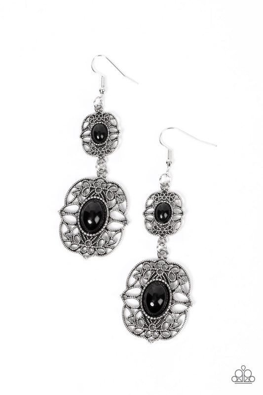 Victorian Villa - Black Earring