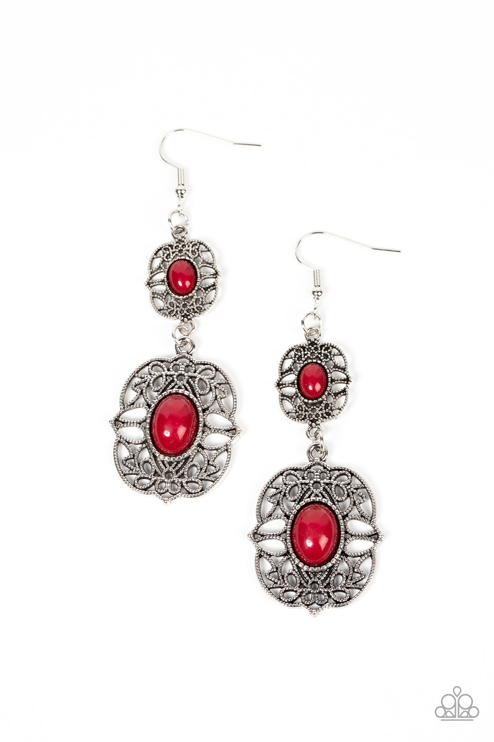 Victorian Villa - Red Earring