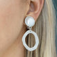 Vintage Veracity - White Clip On Earring