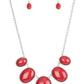 Vivacious Vanity - Red Necklace