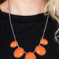 Vivacious Vanity Orange Necklace