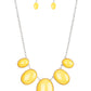 Vivacious Vanity Yellow Necklace