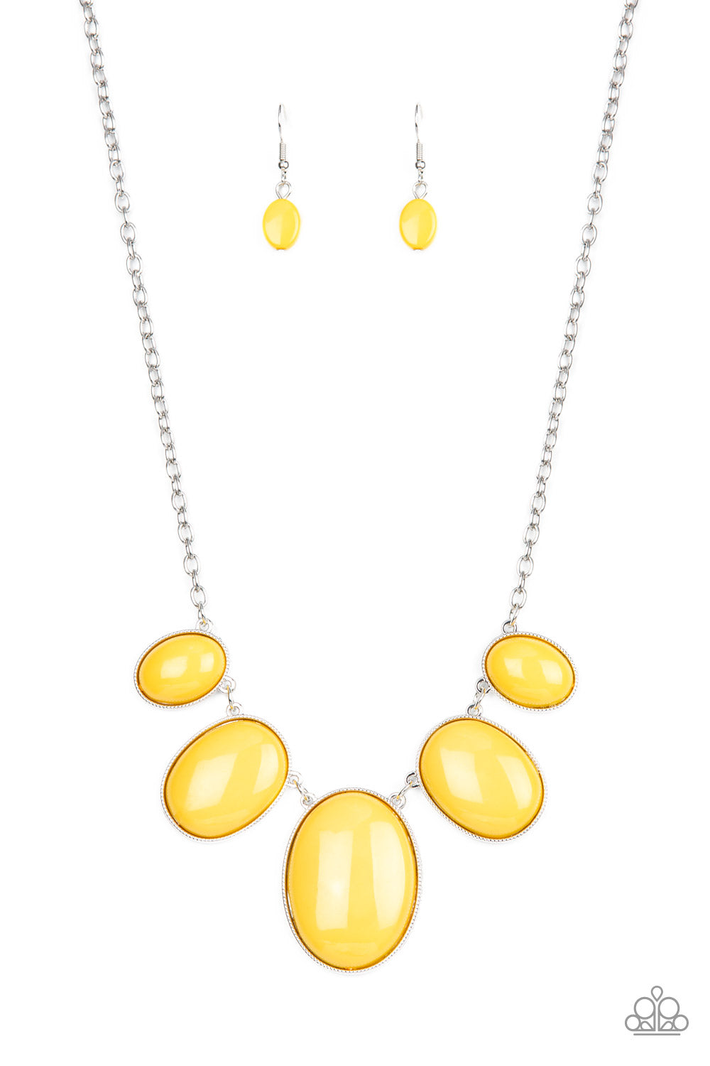 Vivacious Vanity Yellow Necklace