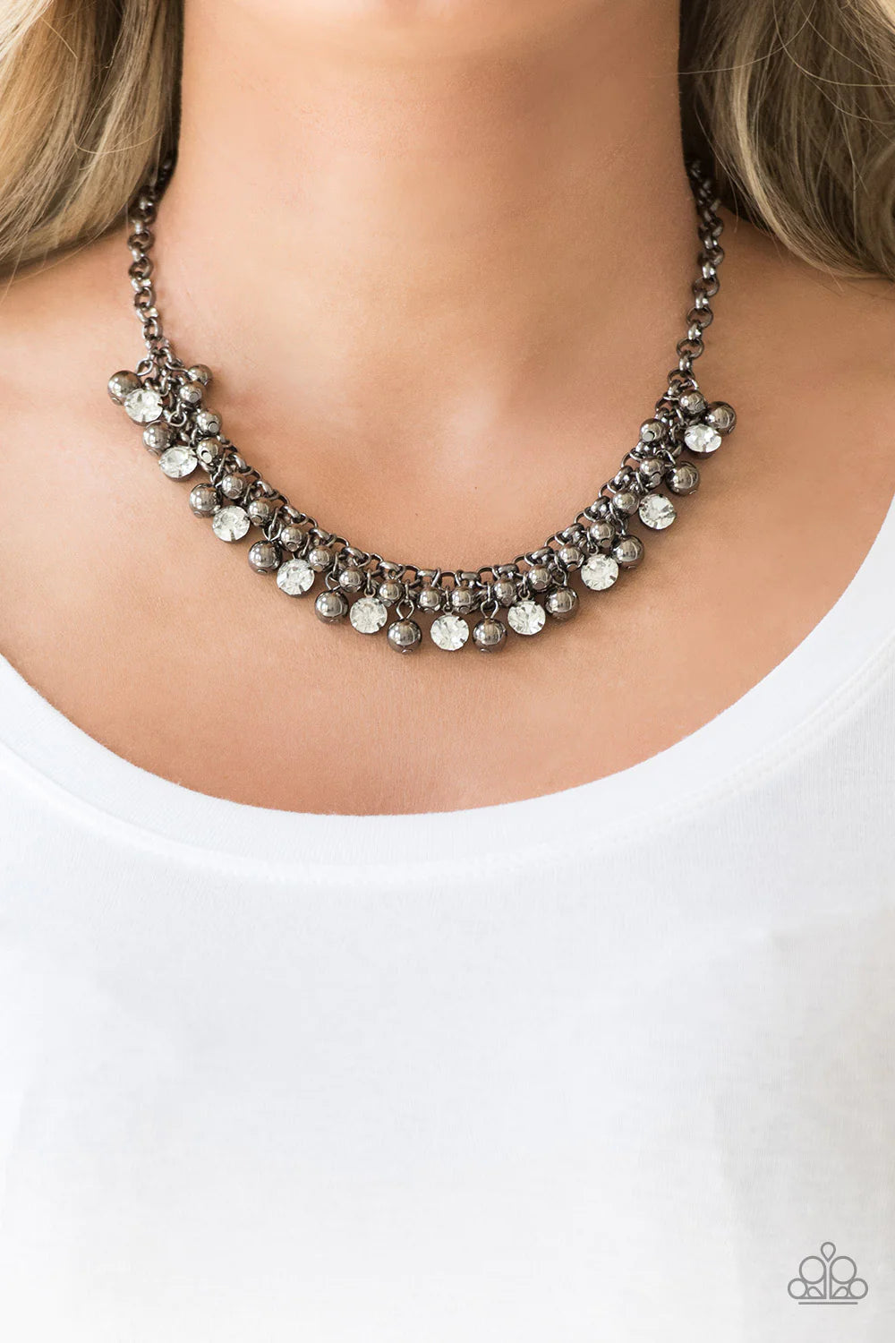 Wall Street Winner Gun Metal Necklace