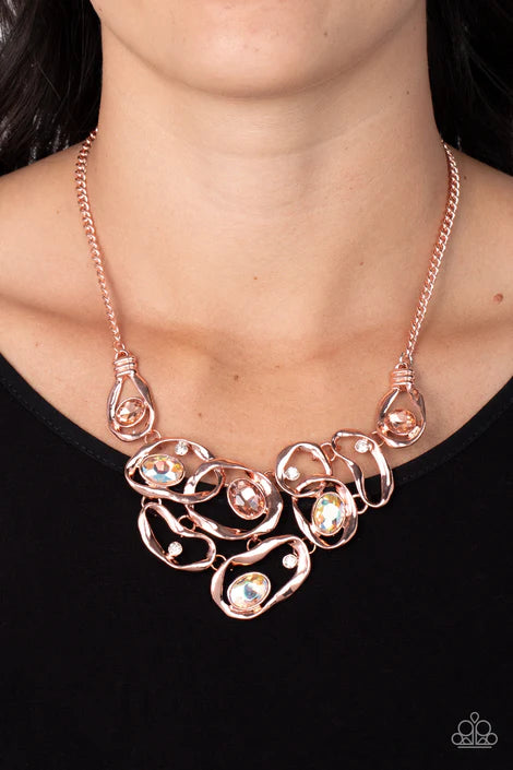 Warp Speed Copper Necklace