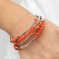 Whimsically Whirly - Orange Bracelet