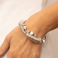 Whimsically Whirly - White Bracelet