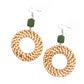 Wildly Wicker - Green Earring