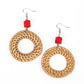 Wildly Wicker - Red Earring