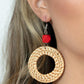 Wildly Wicker - Red Earring
