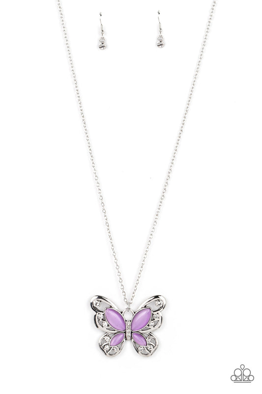 Wings Of Whimsy - Purple Necklace