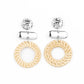 Woven Whimsicality - White Earring